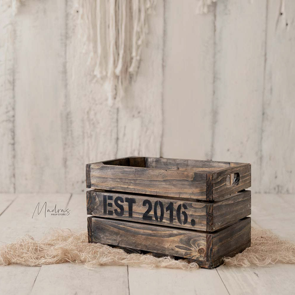 Stamped Vintage Crate : Baby Props