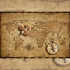 World Map - Printed Backdrop - Fabric - 5 by 7 feet