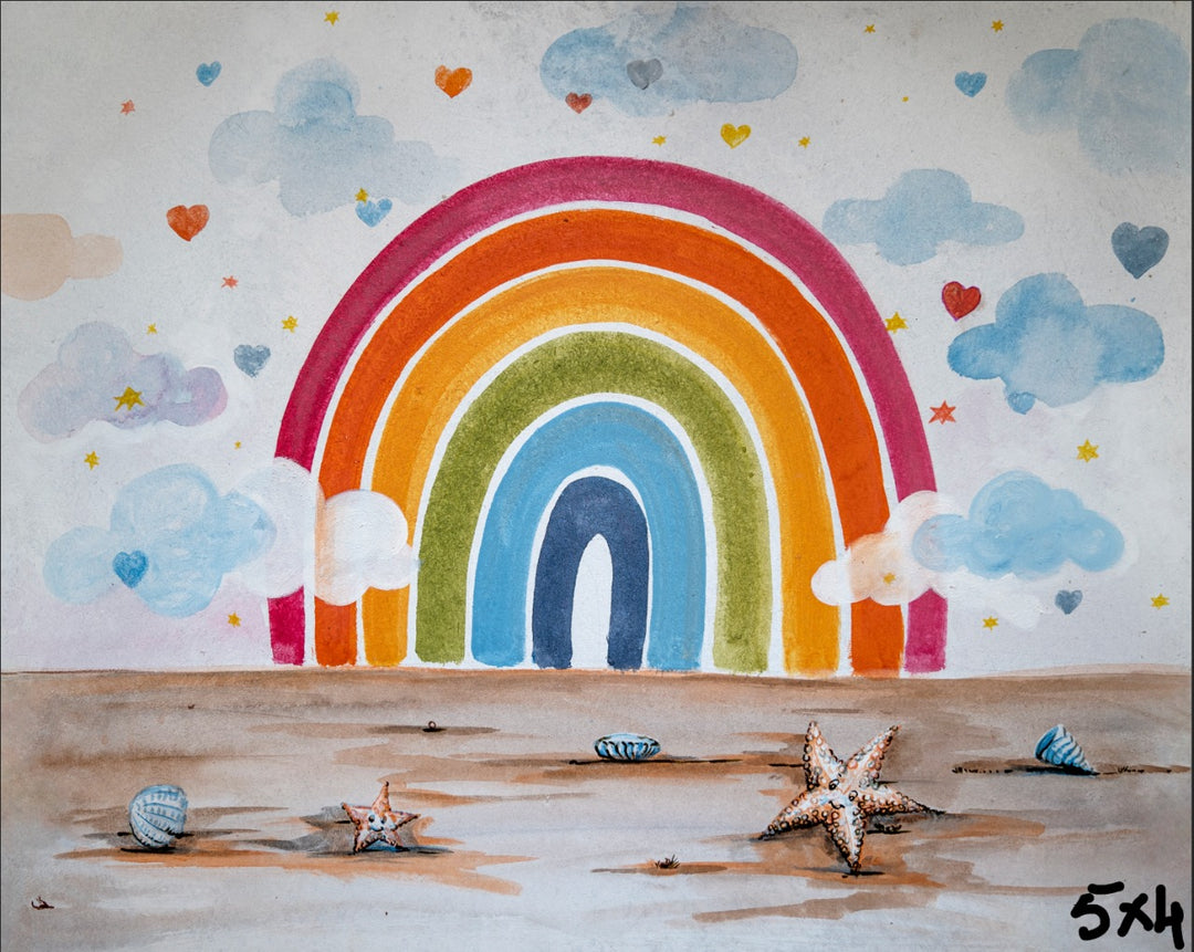 Rainbow In Clouds : Baby Backdrops