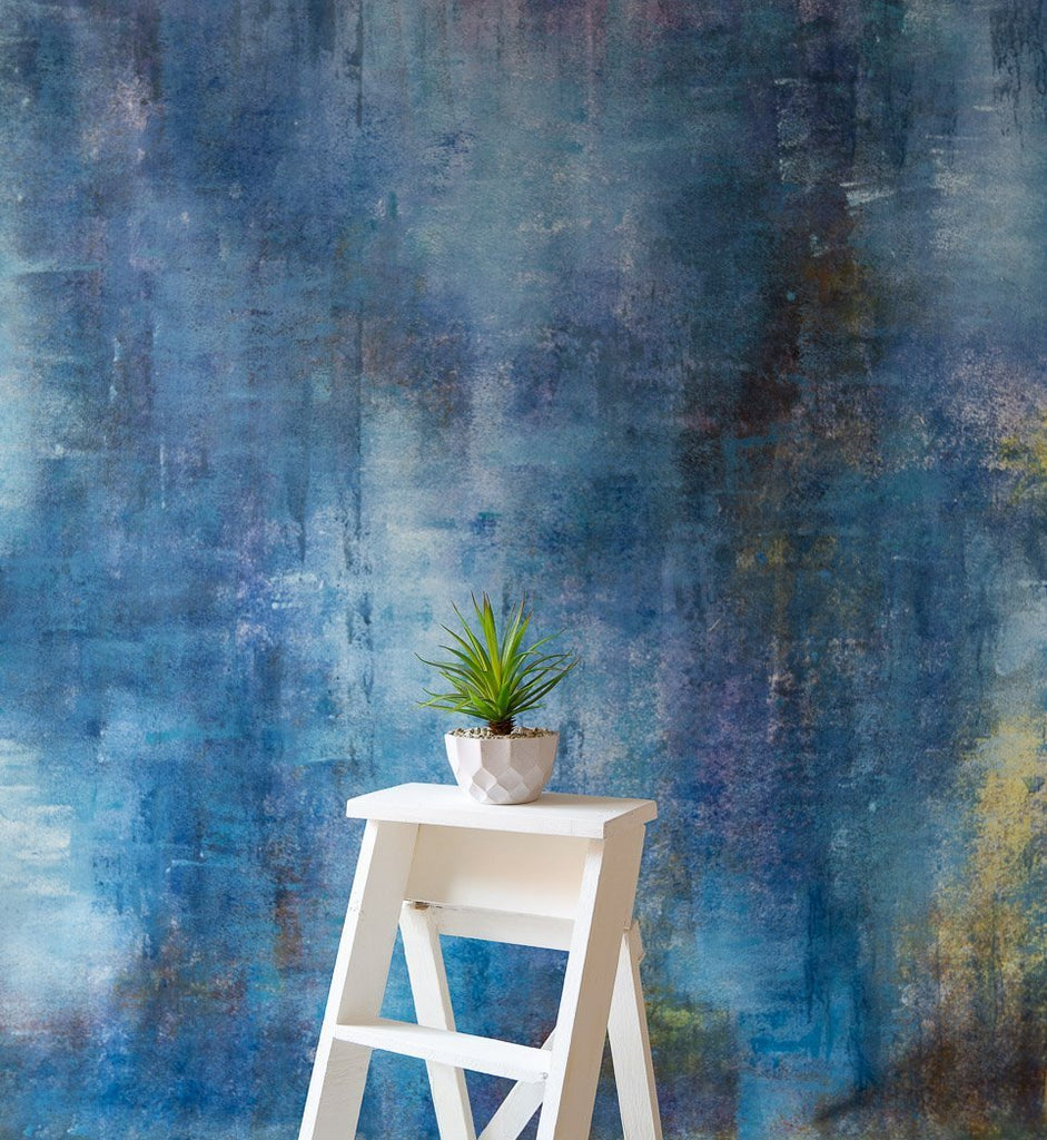 Distressed Blue Wall Canvas - Baby Painted Backdrops