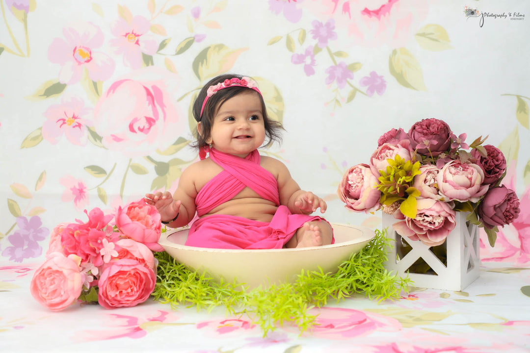 Rustic Wooden Bowl : Baby Props